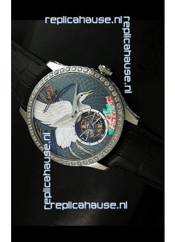 Jaeger LeCoultre Porcelain Crane Flying Tourbillon Watch - MIRROR REPLICA