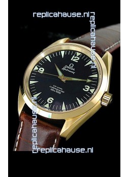 Omega Railmaster Swiss Watch in Rose Gold Casing