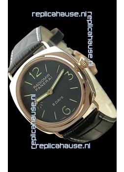 Panerai Radiomir 8 Days Swiss Watch in Pink Gold Case