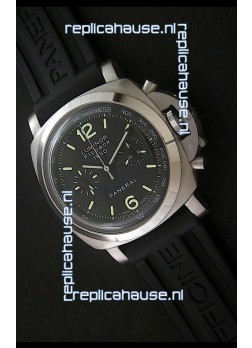 Panerai Luminor Flyback 1950 Swiss Watch in Black Dial