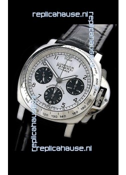 Panerai Luminor Flyback Automatic Swiss Watch in Silver Dial