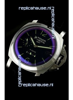 Panerai Luminor GMT 8 Days Watch in Black Dial