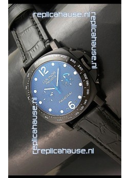 Panerai Luminor Regatta Swiss Watch in PVD Casing Leather Strap