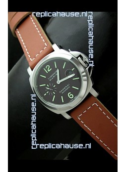Panerai Luminor Marina Swiss Automatic Steel Watch in Black Dial
