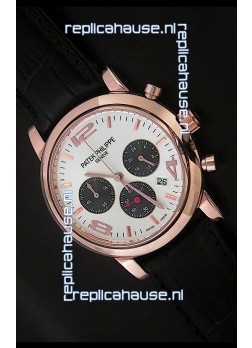 Patek Philippe Perpetual Calender Japanese Steel Watch in Rose Gold