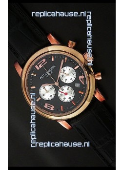 Patek Philippe Perpetual Calender Japanese Steel Watch in Rose Gold Casing