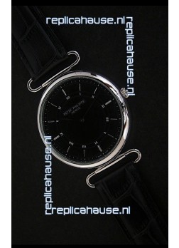 Patek Philippe Calatrava Japanese Quaartz Watch in Black