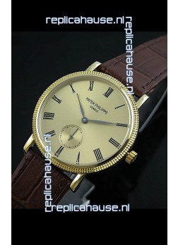 Patek Philippe Calatrava Japanese Mens Watch in Yellow Gold 