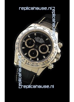 Rolex Daytona Cosmograph Swiss Replica Gold Watch in Black Dial