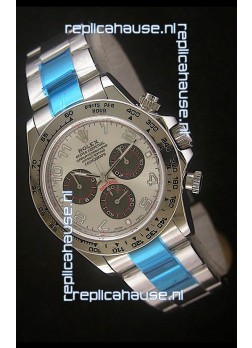 Rolex Daytona Cosmograph Swiss Replica Stainless Steel Watch in White Dial