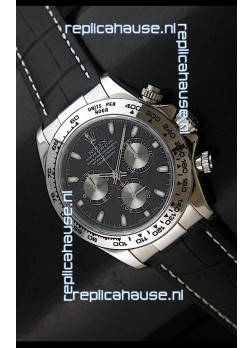 Rolex Daytona Cosmograph Swiss Replica Stainless Steel Watch in Black Dial