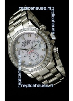 Rolex Oyster Perpetual Cosmograph Daytona Swiss Replica Watch in White Dial