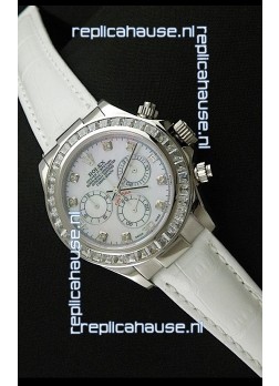 Rolex Oyster Perpetual Cosmograph Daytona Swiss Replica Watch in White Strap