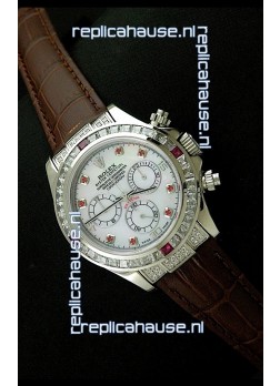Rolex Oyster Perpetual Cosmograph Daytona Swiss Replica Watch in Brown Strap