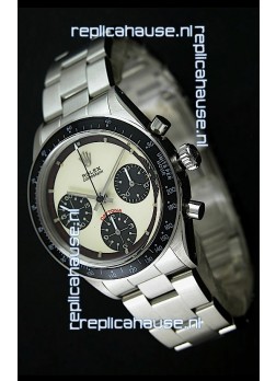 Rolex Cosmograph Daytona Swiss Replica Chronograph Watch in White Dial - 1:1 Mirror Replica