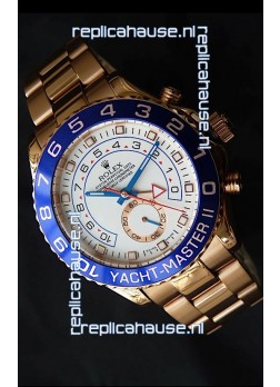 Rolex Replica Yachtmaster II Swiss Watch Rose Gold - 1:1 Mirror Replica Watch