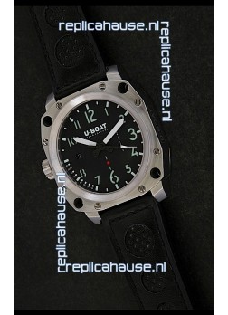 U-Boat Thousands of Feet Steel Watch in Black Dial