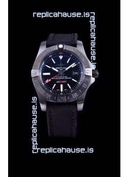 Breitling Avenger II BlackSteel GMT Swiss Replica Watch 1:1 Ultimate Swiss Replica Watch