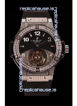 Hublot Tourbillon Solo Bang Sapphires Stainless Steel Swiss Watch