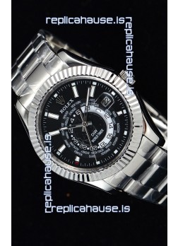 Rolex SkyDweller Swiss Watch in Steel Case - DIW Edition Black Dial 