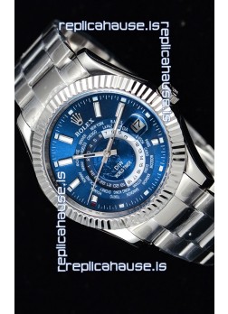 Rolex SkyDweller Swiss Watch in Steel Case - DIW Edition Blue Dial 
