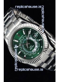 Rolex SkyDweller Swiss Watch in Steel Case - DIW Edition Green Dial 
