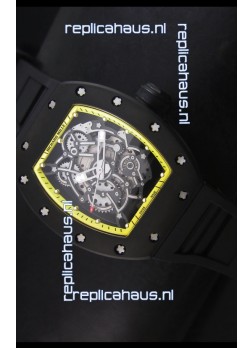 Richard Mille RM055 Bubba Watson Swiss Replica Watch in Yellow Indexes