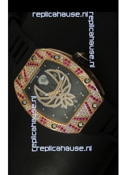 Richard Mille RM051 Tourbillon Swiss Watch in Pink Gold Case