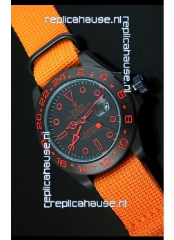 Rolex Explorer II Bamford Stealth and Flame Edition Navy Nylon Strap Replica Watch