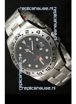 Rolex Explorer II Swiss Replica Automatic Black Steel Watch 43MM