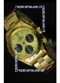Rolex Daytona 6265 Cosmograph Metallic Gilt Dial in Gold Case