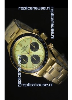 Rolex Daytona 6265 Cosmograph Metallic Gilt Dial in Gold Case