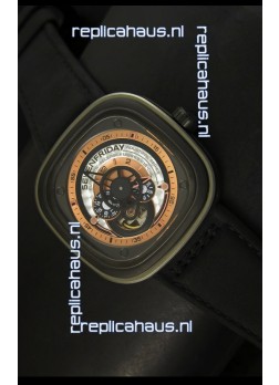 SevenFriday P-32 Black and Grey with Original Miyota 82S7 Movement - 1:1 Mirror Quality