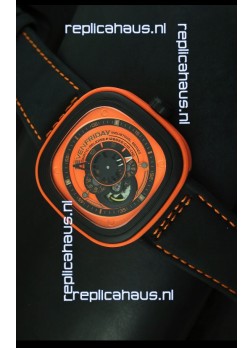 SevenFriday P-32 Black and Orange with Original Miyota 82S7 Movement - 1:1 Mirror Quality
