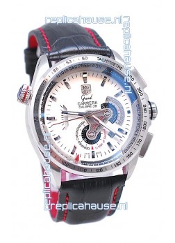 Tag Heuer Grand Carrera Calibre 36 Japanese Automatic Watch in White Dial