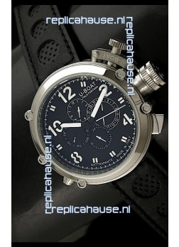 U-Boat Flightdeck Rattrapante Japanese Automatic Watch in Steel Casing