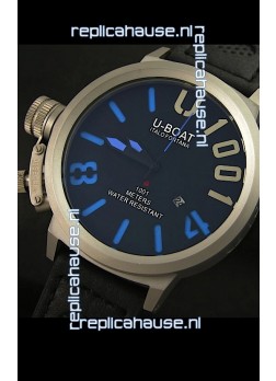 U Boat U-1001 Edition Japanese Drive Automatic Steel Watch in Blue Markers