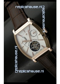 Vacheron Constantin Power Reserve Tourbillon Swiss Watch in Rose Gold
