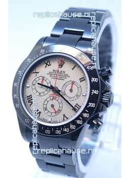 Rolex Daytona Cosmograph Project X Design Black Out Edition Series II Swiss Watch in Pink Pearl Dial 
