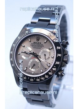 Rolex Daytona Cosmograph Project X Design Black Out Edition Series II Swiss Watch in Grey Opaline Dial 
